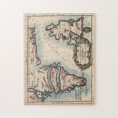 kaart van Groenland en IJsland (1694) Legpuzzel (Verticaal)