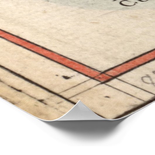 kaart van Groenland en IJsland (1694) Poster (Hoek)