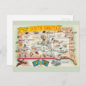 Kaart van groet uit South Dakota (Voorkant / Achterkant)