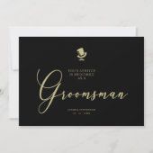 Kaart van Groomsman Chic Wedding minimalist (Voorkant)