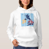 Kaart van Groot-Brittannië Dames Hoodie (Voorkant)