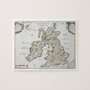 Kaart van Groot-Brittannië en Ierland, Parijs 1640 Legpuzzel