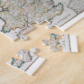 Kaart van Groot-Brittannië en Ierland, Parijs 1640 Legpuzzel (Zijkant)