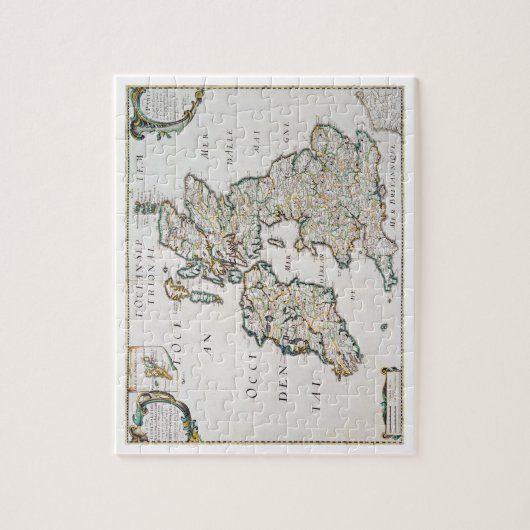 Kaart van Groot-Brittannië en Ierland, Parijs 1640 Legpuzzel (Verticaal)