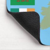 Kaart van Groot-Brittannië en vlaggen Muismat (Hoek)