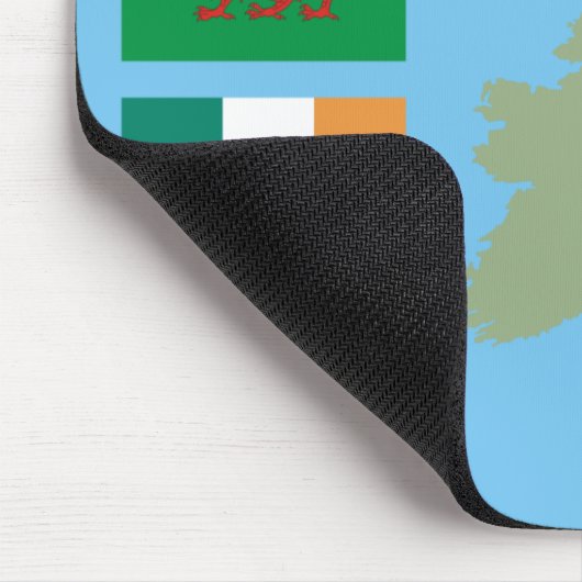 Kaart van Groot-Brittannië en vlaggen Muismat (Hoek)