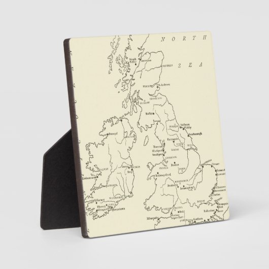 Kaart van Groot-Brittannië | Gezondheidsrapporten Fotoplaat (Voorkant)