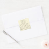 Kaart van Groot-Brittannië | Gezondheidsrapporten Vierkante Sticker (Envelop)