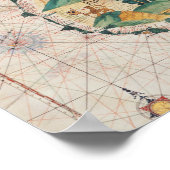 Kaart van Groot-Brittannië Poster (Hoek)