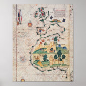 Kaart van Groot-Brittannië Poster (Voorkant)