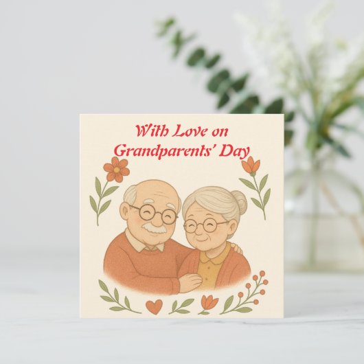Kaart van grootouderdag (Staand voorkant)