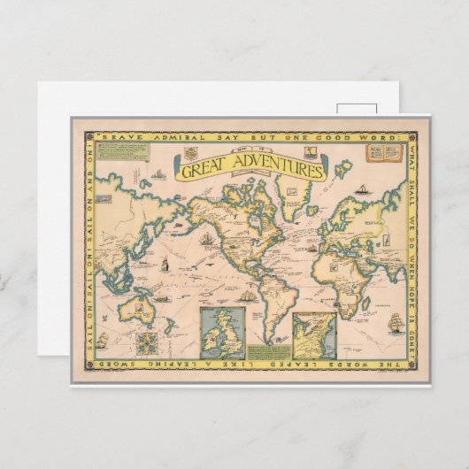 Kaart van grote avonturen (Voorkant / Achterkant)