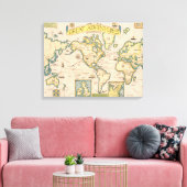 Kaart van grote avonturen canvas afdruk (Insitu (Woonkamer))