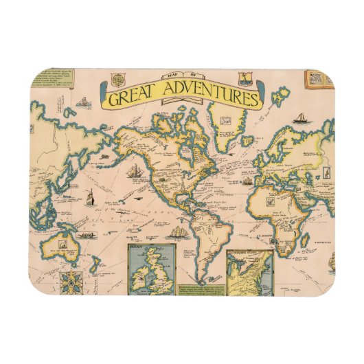 Kaart van grote avonturen magneet (Horizontaal)
