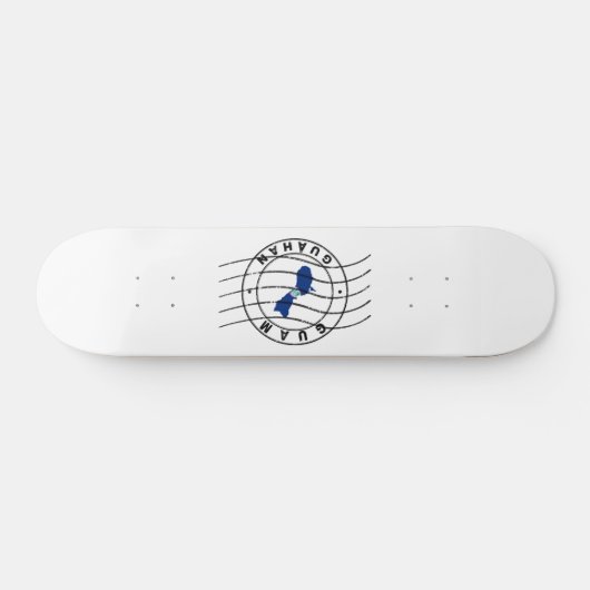 Kaart van Guam, poststempel Persoonlijk Skateboard (Horizontaal)