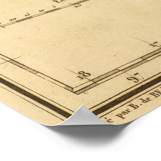  kaart van Guatemala (1825) Poster (Hoek)