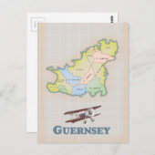  kaart van Guernsey (Voorkant / Achterkant)