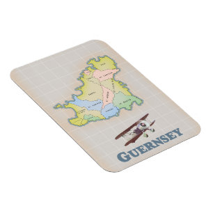 kaart van Guernsey Magneet
