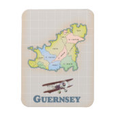 kaart van Guernsey Magneet (Verticaal)