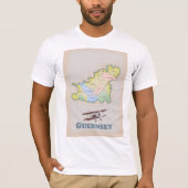  kaart van Guernsey T-shirt (Voorkant)