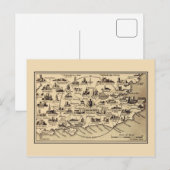 kaart van Guildford, Surrey, Londen, Kent (Voorkant / Achterkant)