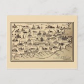 kaart van Guildford, Surrey, Londen, Kent (Voorkant)