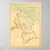  kaart van Guyana (1908) Poster (Voorkant)