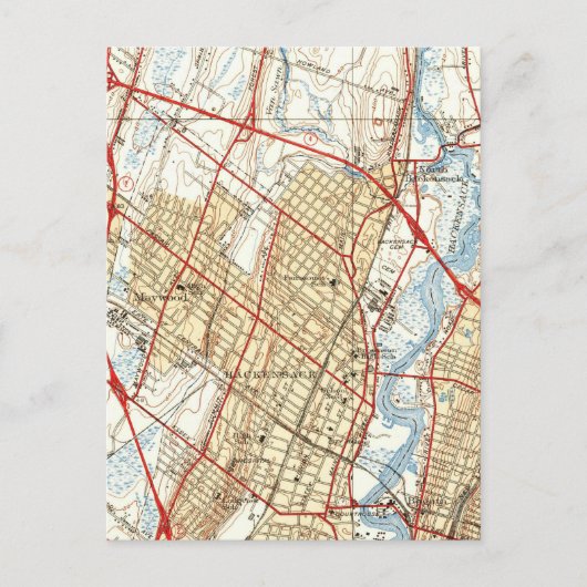 kaart van Hackensack NJ (1940) (Voorkant)