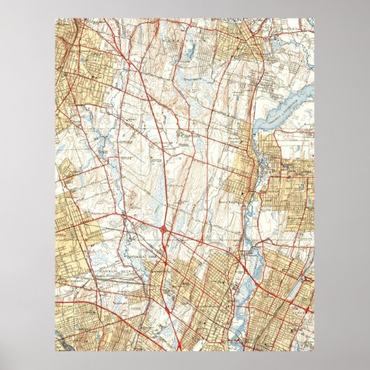 kaart van Hackensack NJ (1940) Poster (Voorkant)