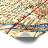 kaart van Hackensack NJ (1940) Poster (Hoek)