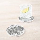  kaart van Haïti (1911) Zandsteen Onderzetter (Zijkant)