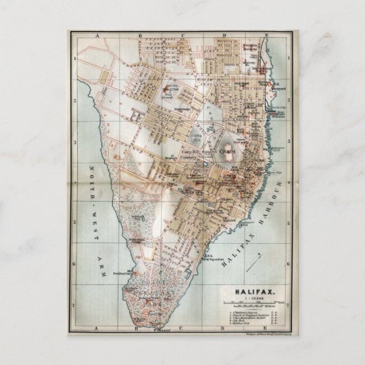 kaart van Halifax Nova Scotia (1890) (Voorkant)