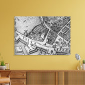 Kaart van Hamburg Canvas Afdruk (Insitu (Woonkamer))