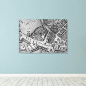 Kaart van Hamburg Canvas Afdruk (Insitu (Houten vloer))