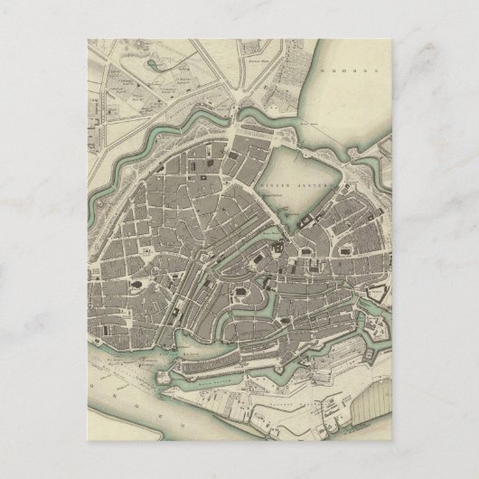  kaart van Hamburg Duitsland (1841) (Voorkant)