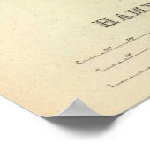 kaart van Hamburg Duitsland (1841) Poster (Hoek)