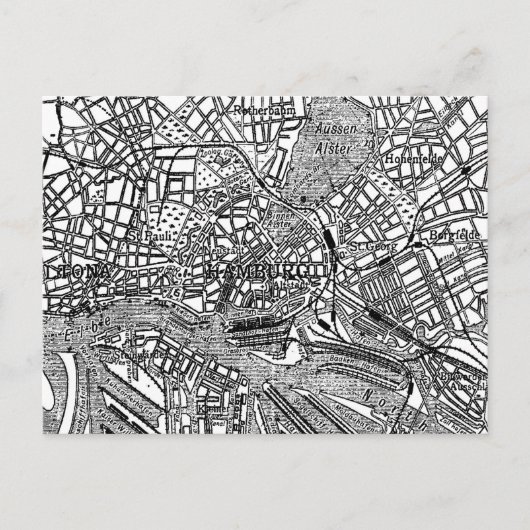 kaart van Hamburg Duitsland (1911) (Voorkant)