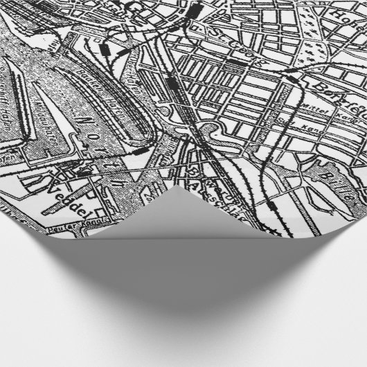  kaart van Hamburg Duitsland (1911) Cadeaupapier (Hoek)