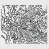  kaart van Hamburg Duitsland (1911) Cadeaupapier (Vlak)