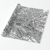  kaart van Hamburg Duitsland (1911) Cadeaupapier (Uitgerold)