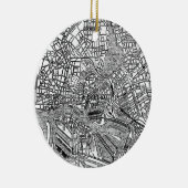  kaart van Hamburg Duitsland (1911) Keramisch Ornament (Rechts)