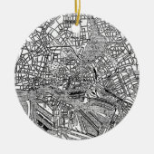  kaart van Hamburg Duitsland (1911) Keramisch Ornament (Voorkant)