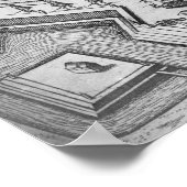 Kaart van Hamburg Poster (Hoek)