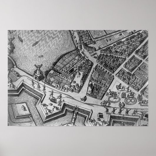 Kaart van Hamburg Poster (Voorkant)