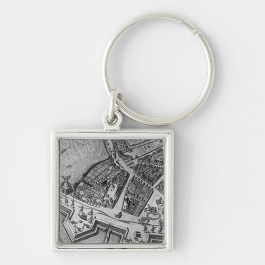 Kaart van Hamburg Sleutelhanger (Voorkant)
