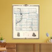 Kaart van Hamilton County, staat Iowa Canvas Afdruk (Insitu (Woonkamer))