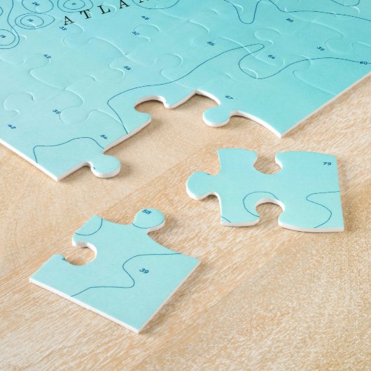  kaart van Hampton Beach New Hampshire (1957) Legpuzzel (Zijkant)