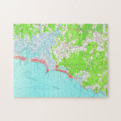  kaart van Hampton Beach New Hampshire (1957) Legpuzzel (Horizontaal)
