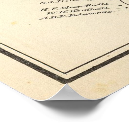  kaart van Hampton Beach NH (1892) Poster (Hoek)