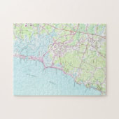  kaart van Hampton Beach NH (1957) Legpuzzel (Horizontaal)